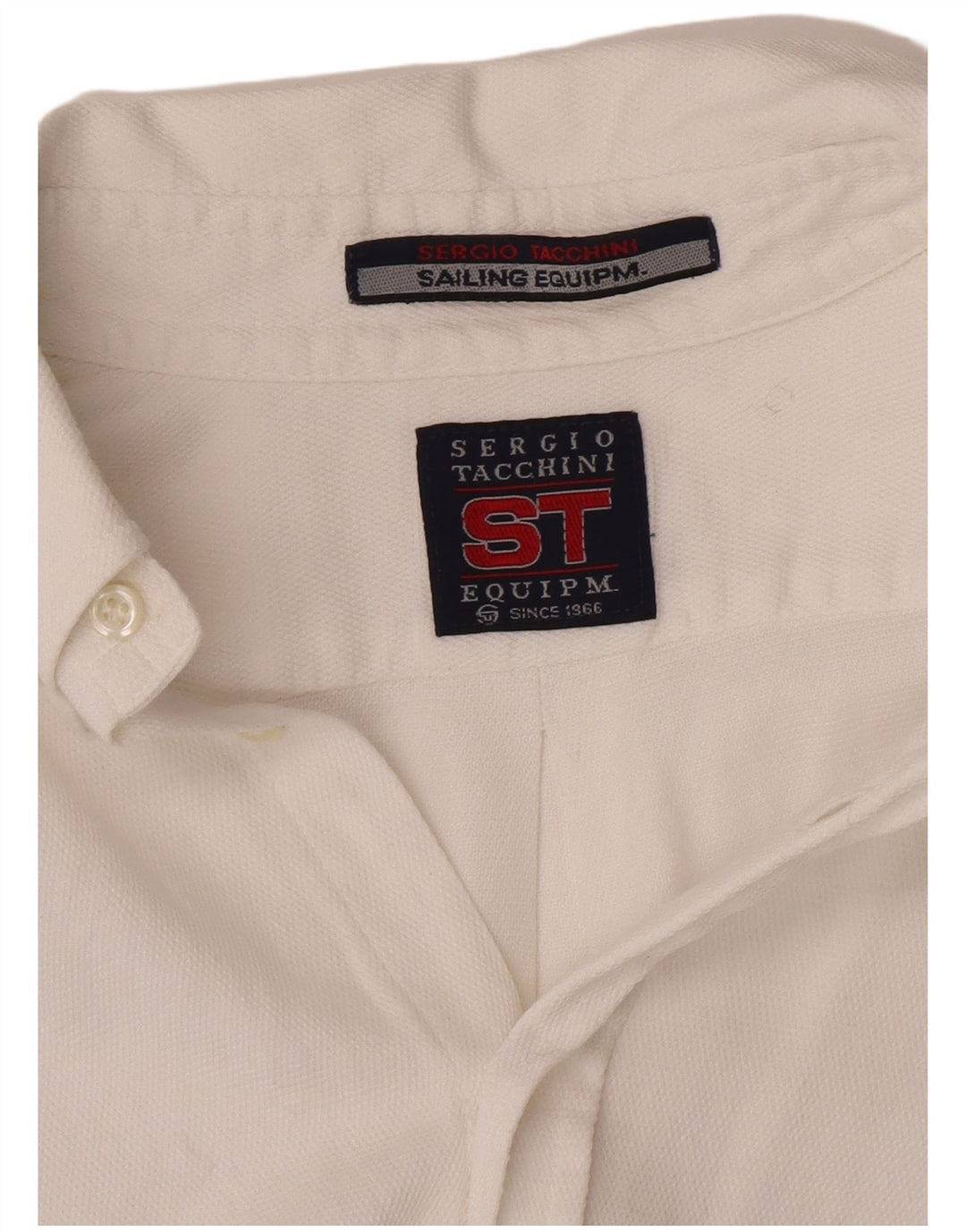 Sergio Tacchini Camisa para hombre grande blanca