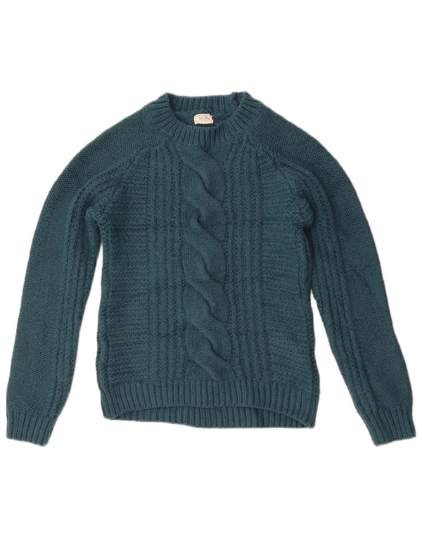Suéter tipo jersey con cuello redondo para mujer de Fat Face UK 6 XS Acrílico verde