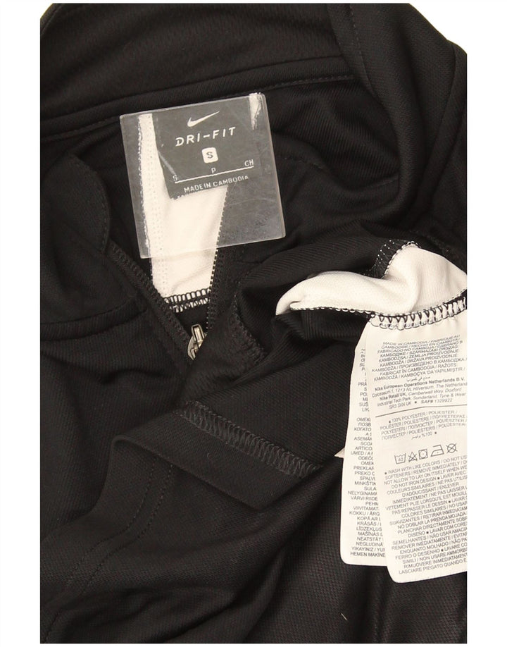 Nike Hombre Dri Fit Chándal Top Chaqueta Pequeña Negro Colorblock Poliéster
