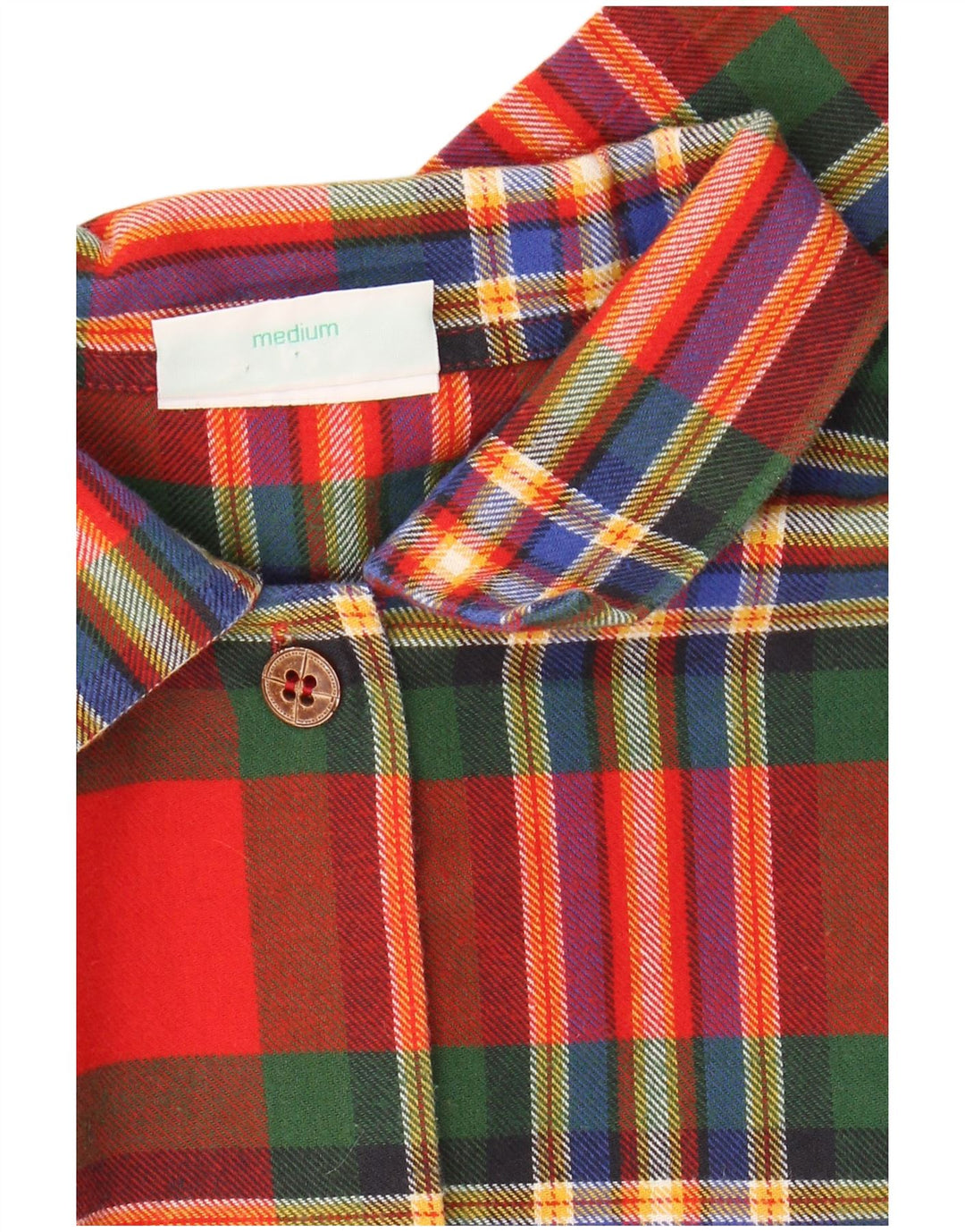 VINTAGE Vestido camisero gráfico de gran tamaño para mujer Reino Unido 14 Cheque rojo medio