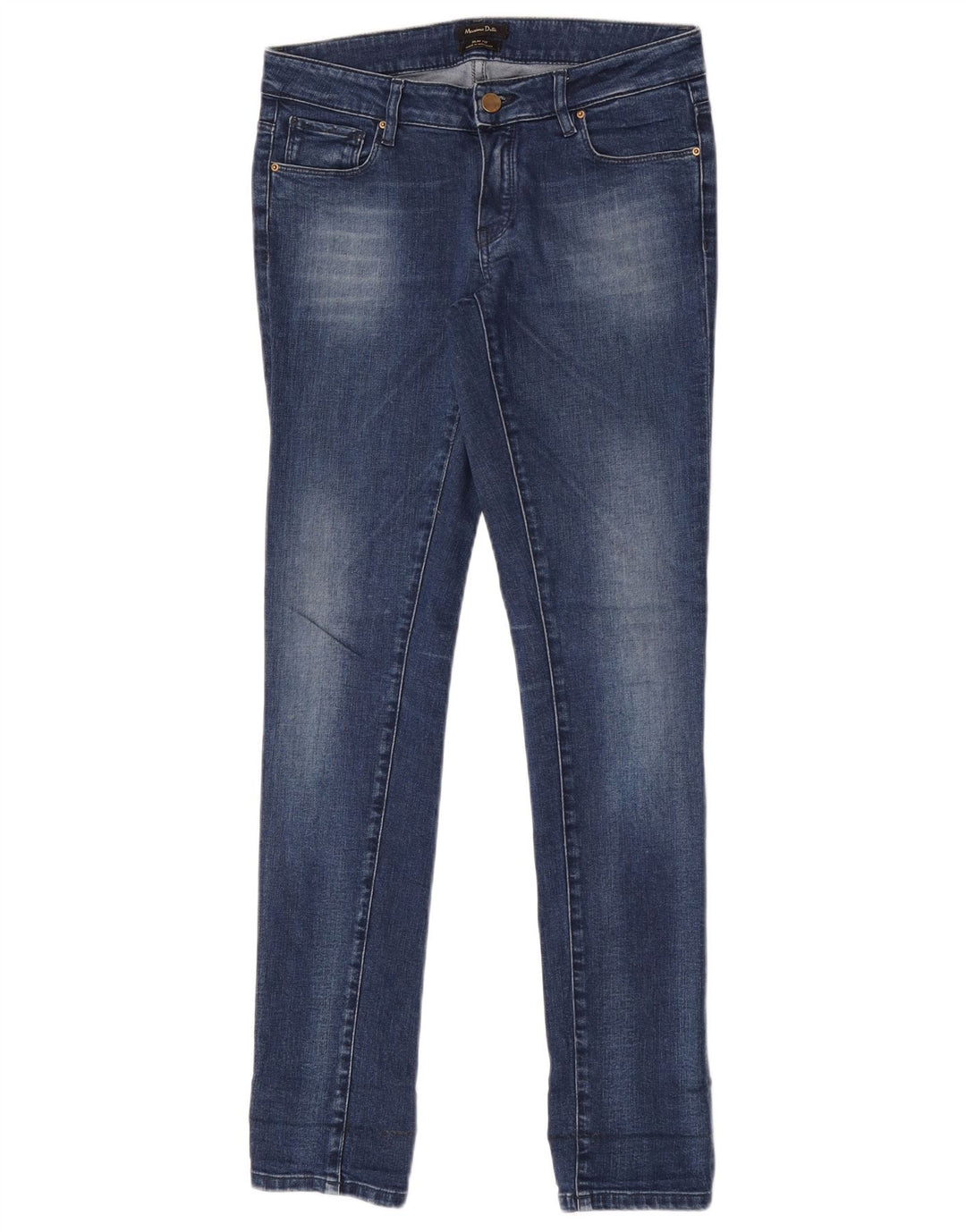 Massimo Dutti Vaqueros Slim Mujer EU 36 XS W26 L30 Azul