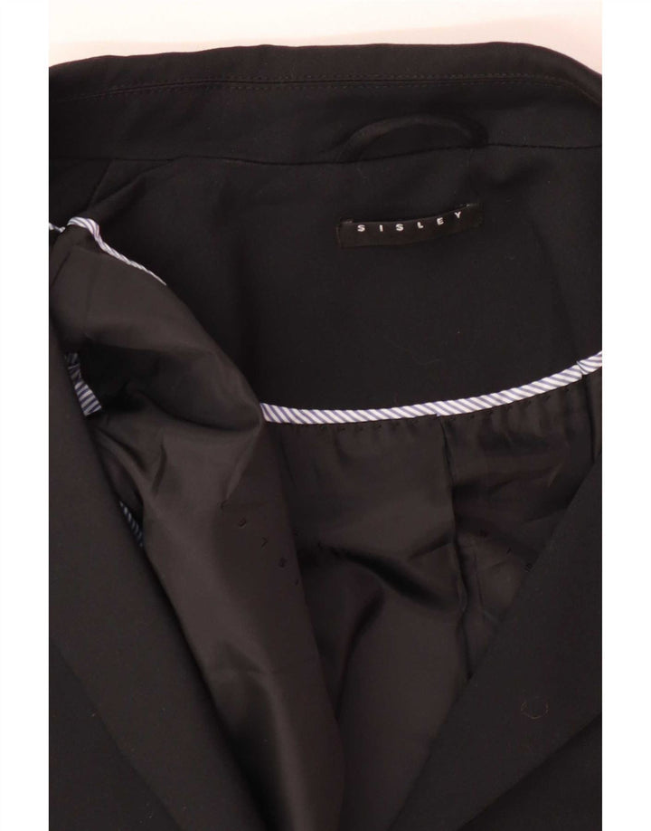 Sisley Chaqueta Blazer de 2 Botones para Mujer UK 42 Medium Black