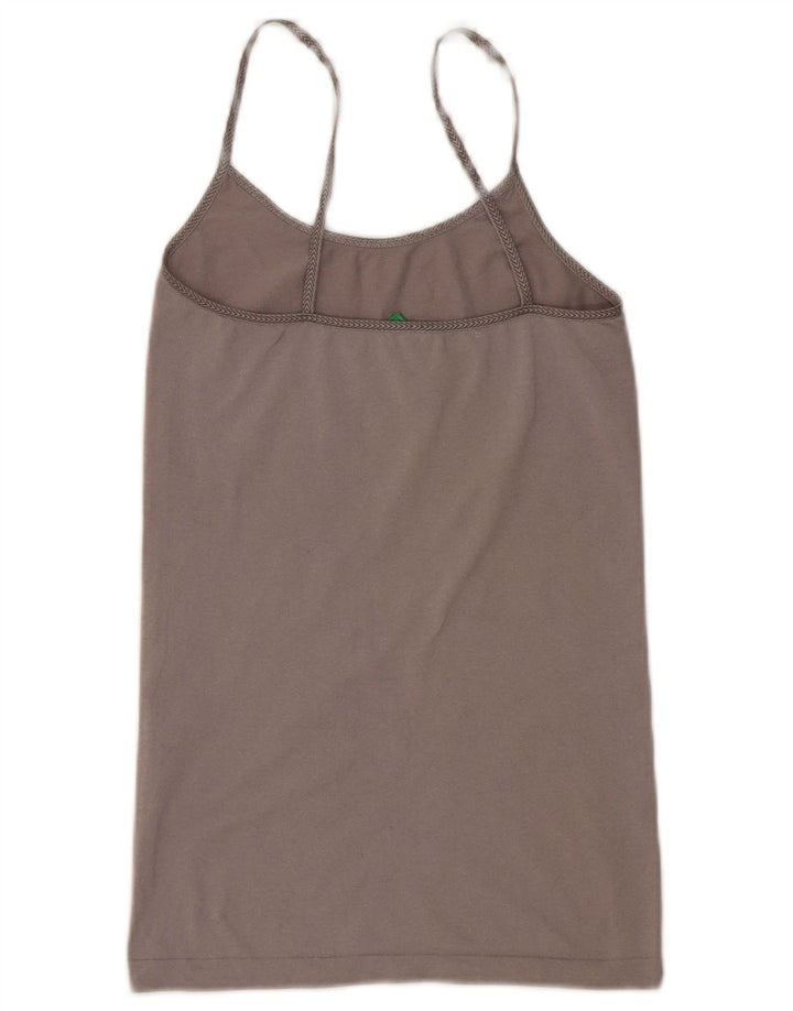 Benetton Top Corto De Tirantes Mujer ES 8 Pequeño Gris Poliamida