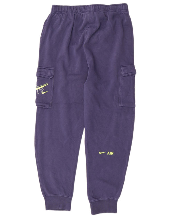 Nike Mens Graphic Cargo Tracksuit Trousers Joggers Large  Navy Blue Cotton