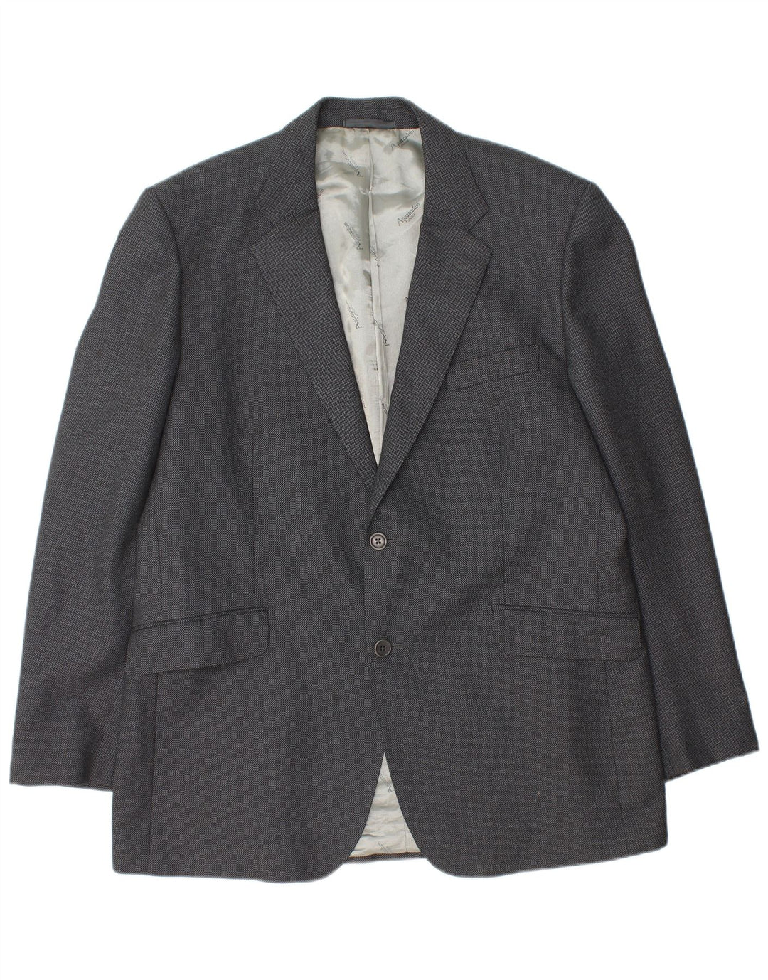 Aquascutum Chaqueta Blazer de 2 Botones para Hombre UK 46 3XL Lana Gris