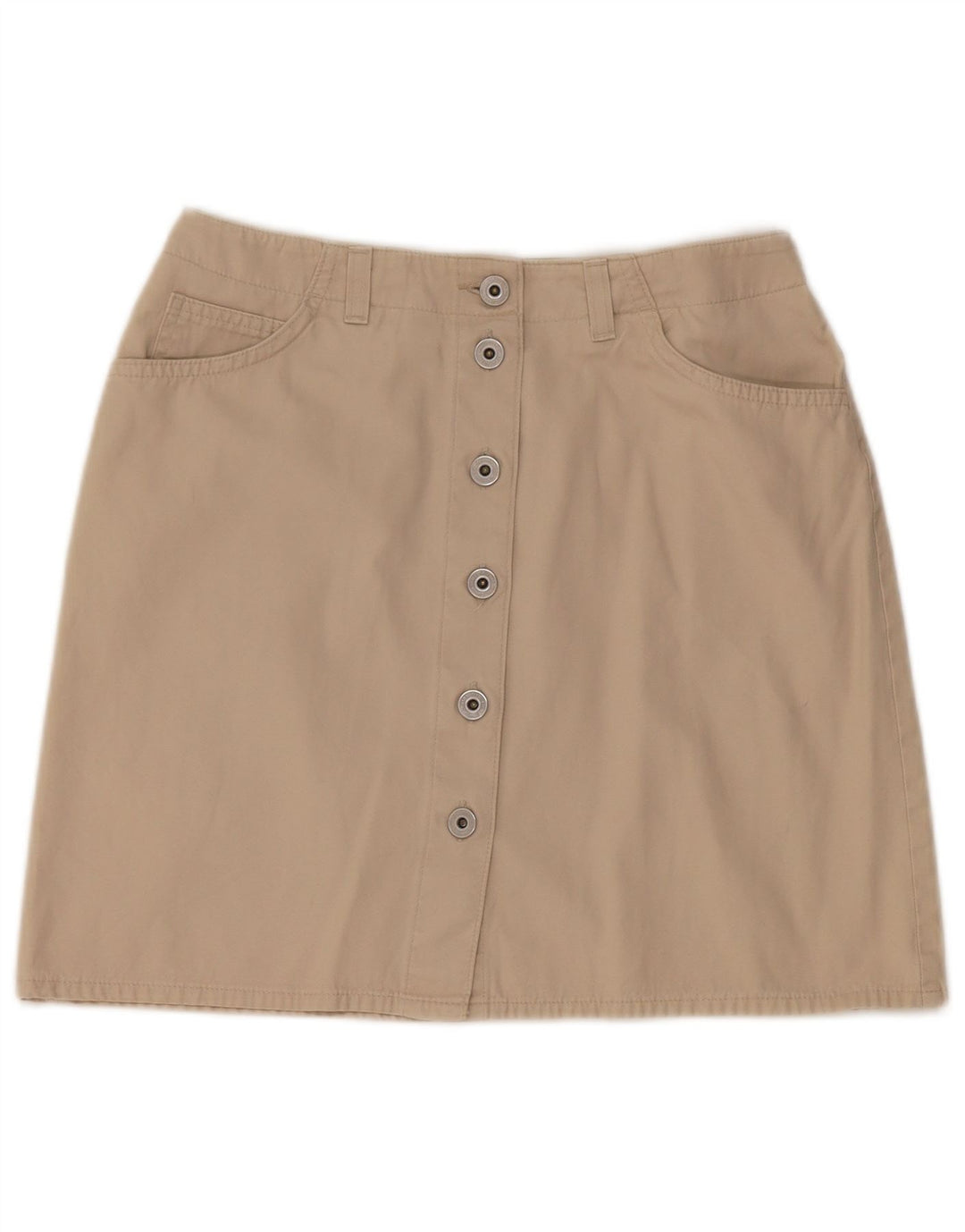 Marks & Spencer Minifalda para mujer UK 12 Medium W28 Algodón beige