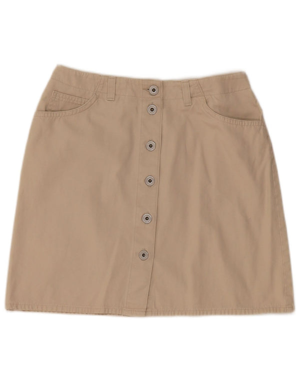 Marks & Spencer Minifalda para mujer UK 12 Medium W28 Algodón beige