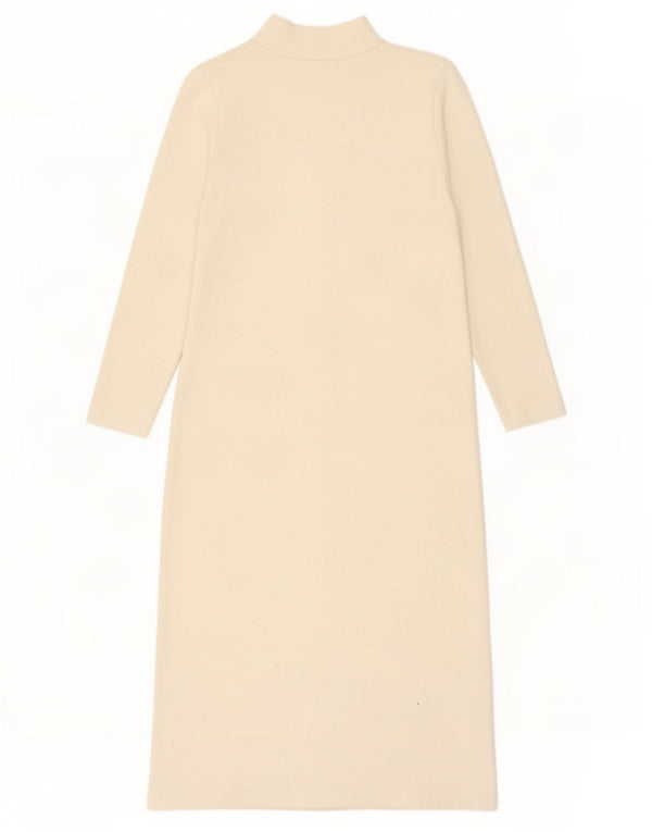 Zara Womens Long Sleeve Jumper Dress UK 10 Small Off White