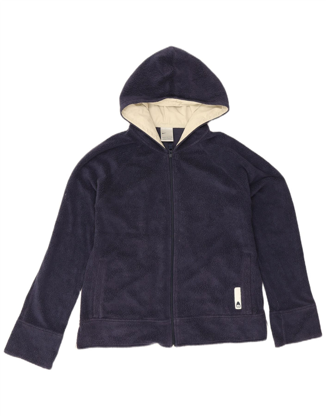 Nike Chaqueta polar con capucha para mujer US 12/14 Grande Azul marino Poliéster