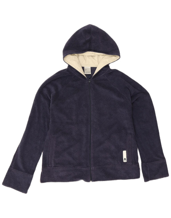 Nike Chaqueta polar con capucha para mujer US 12/14 Grande Azul marino Poliéster