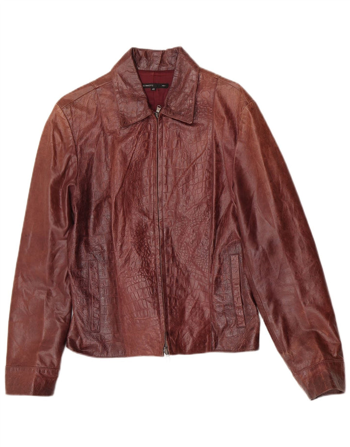 Cristinaeffe Chaqueta de cuero para mujer IT 46 Large Cuero marrón