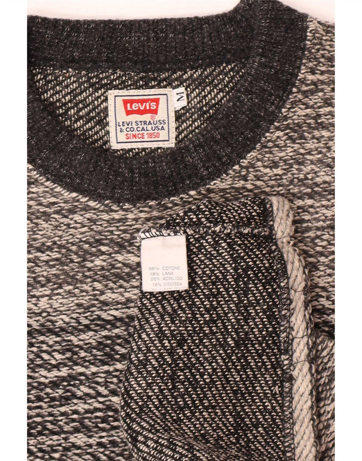 Levi's Hombre Jersey Con Cuello Redondo De Algodón A Rayas Gris Medio