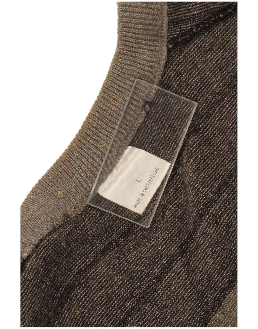 Vintage hombres chaleco tanque top grande gris geométrico algodón