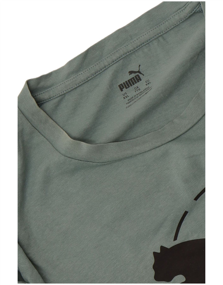 Puma Camiseta gráfica para hombre Top 2XL Verde