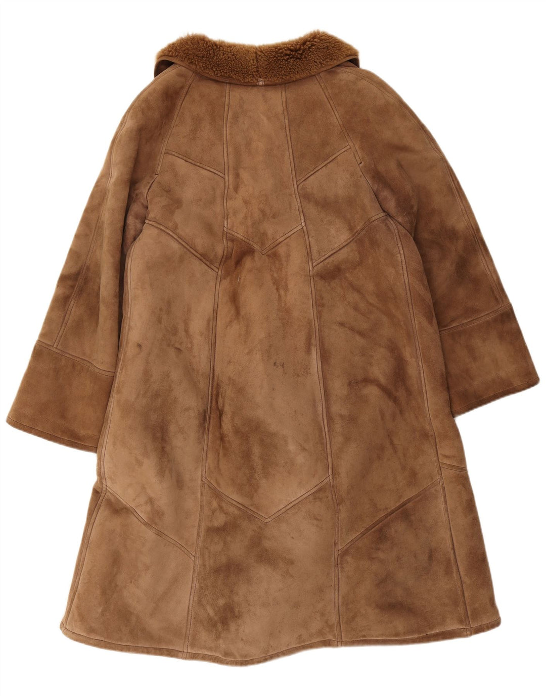 Abrigo de piel de oveja vintage para mujer IT 44 Marrón medio Shearling Classic