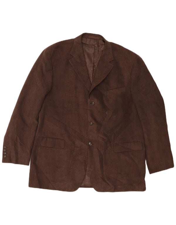 Marks & Spencer Chaqueta tipo blazer de pana con 3 botones para hombre UK 46 XL Marrón