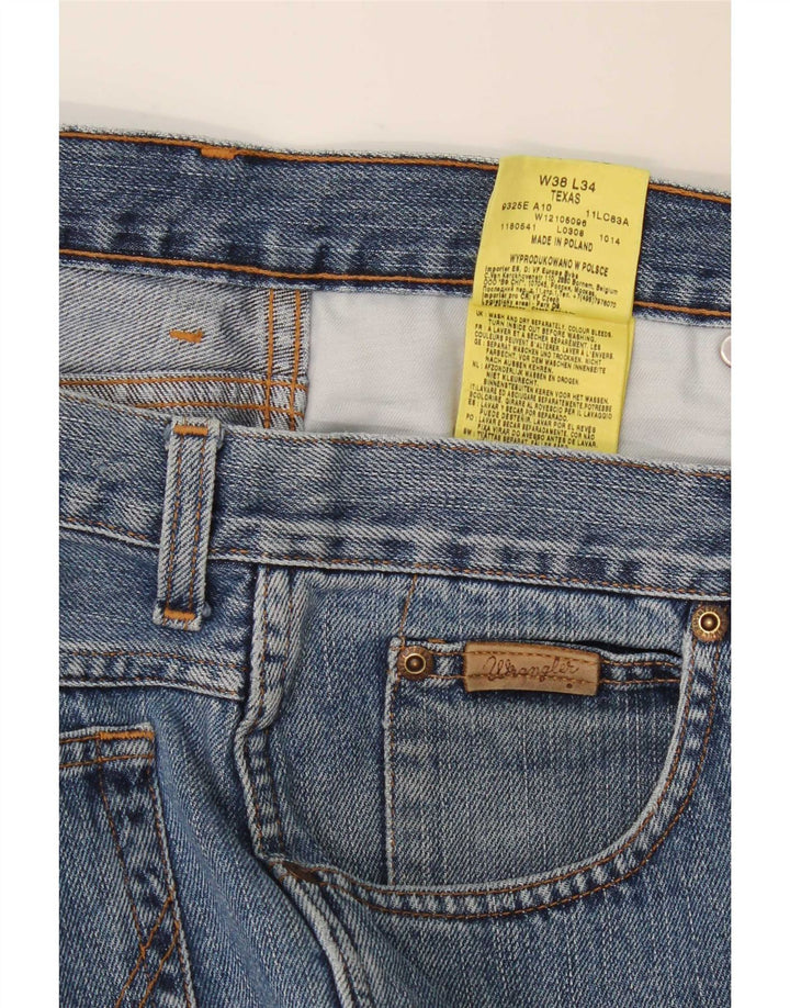 Wrangler Vaqueros rectos Texas para hombre W38 L34 Algodón azul