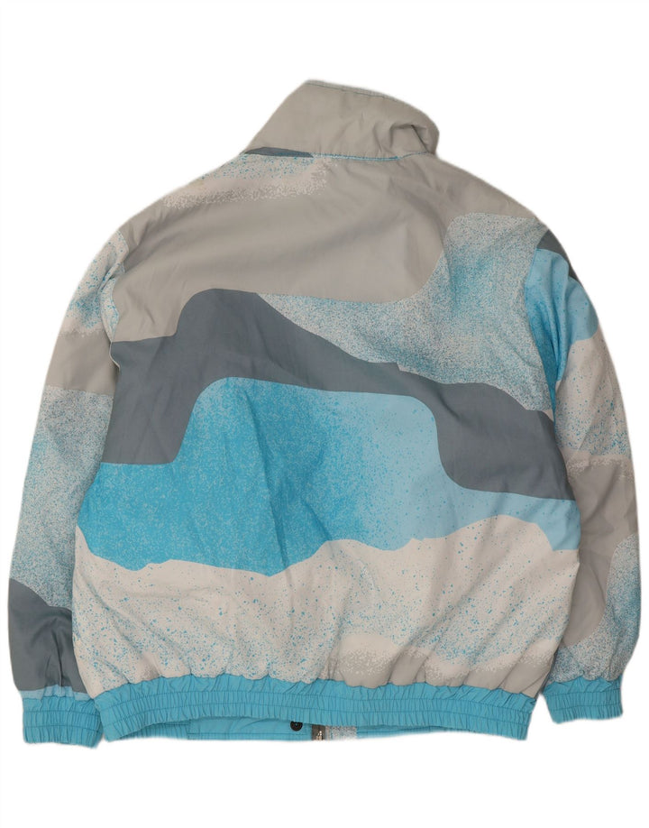 GSL Chaqueta de esquí extragrande con estampado abstracto para mujer, algodón azul medio, Reino Unido 14