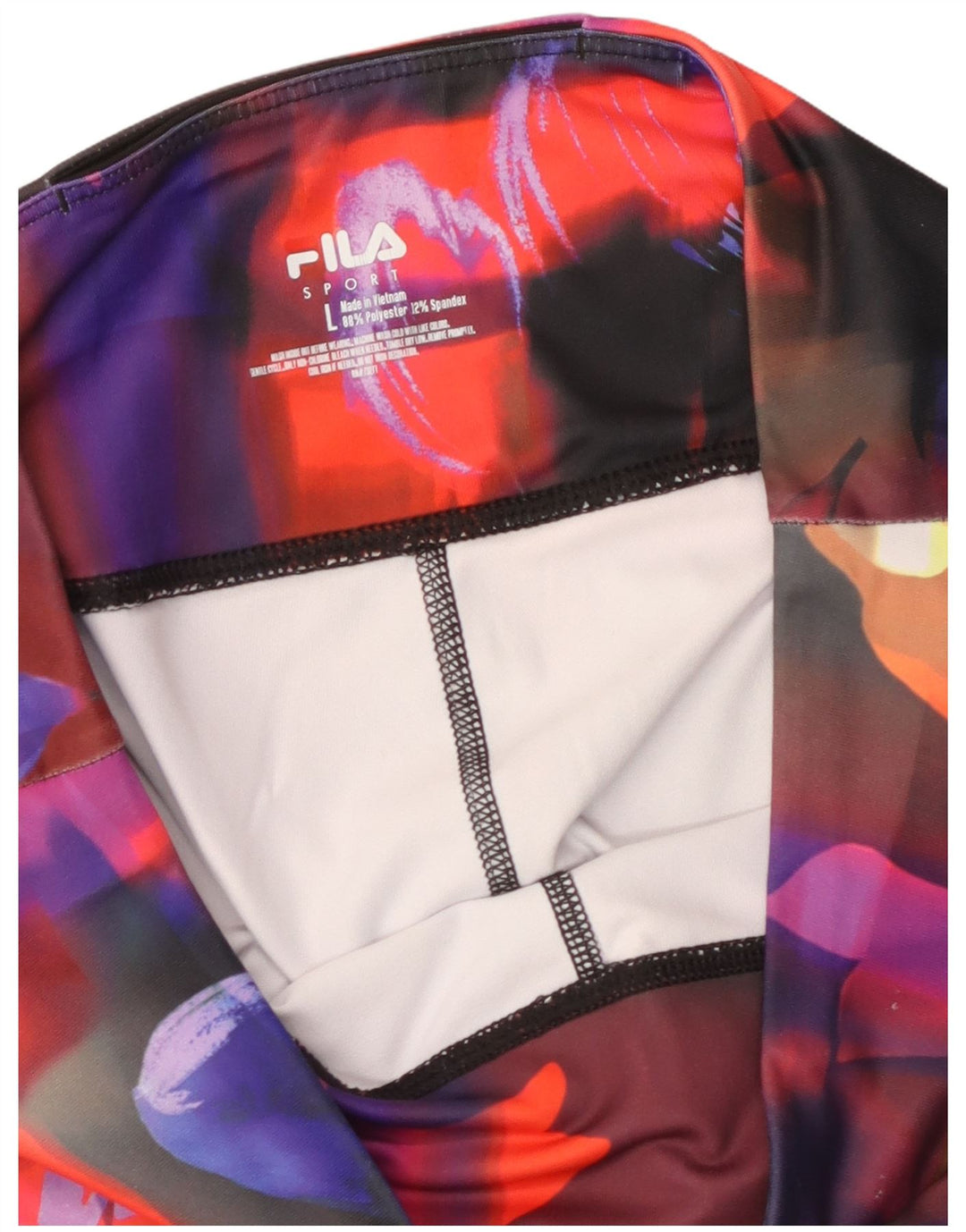 FILA Leggings Capri para Mujer UK 40 Grande Poliéster Floral Multicolor