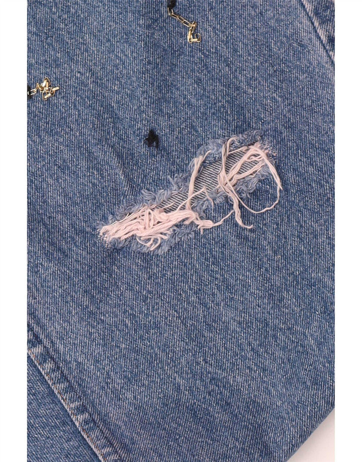 Rifle Jeans rectos desgastados para hombre W33 L33 Algodón azul