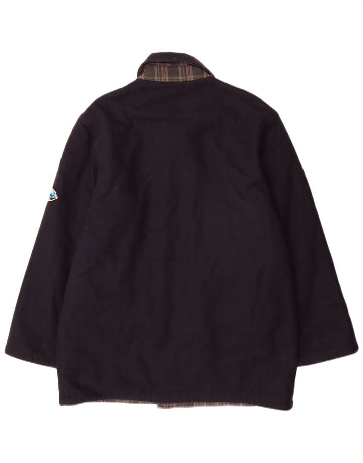 Abrigo reversible para hombre North Pole UK 42 XL Lana azul marino