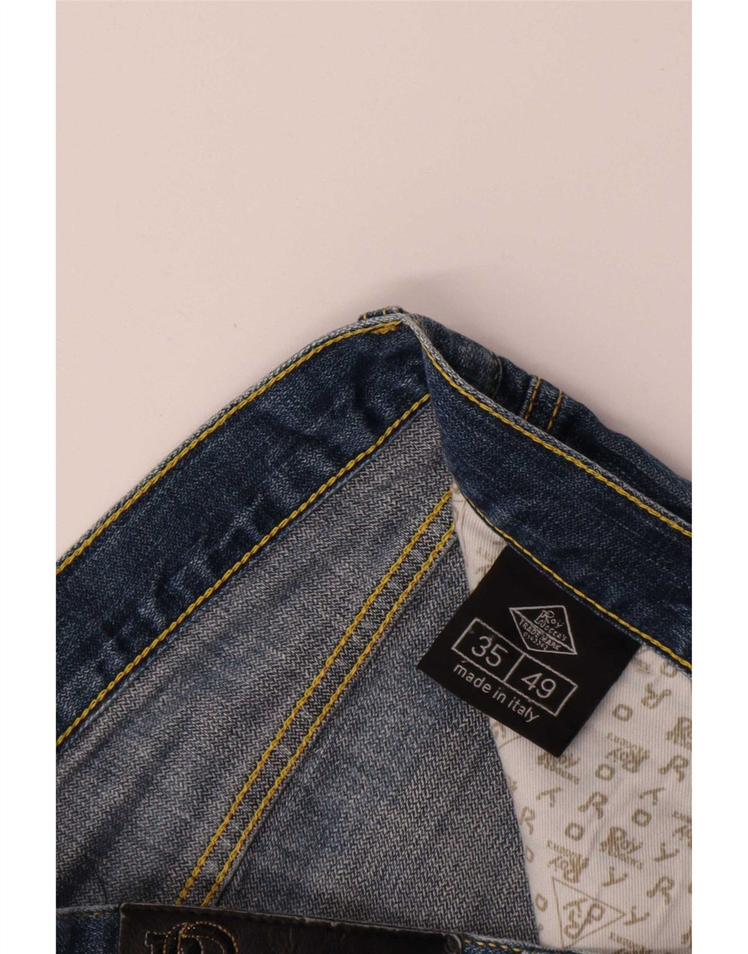 Roy Rogers Vaqueros rectos desgastados para hombre W35 L29 azul