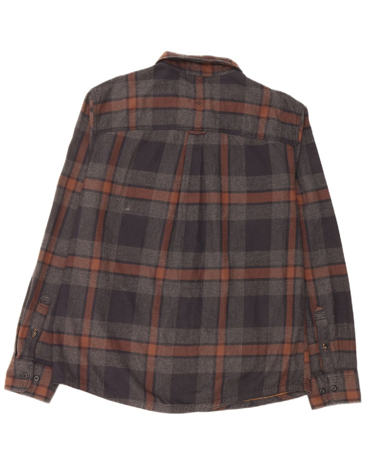 Camisa de franela para hombre de Fat Face de algodón a cuadros grises grandes