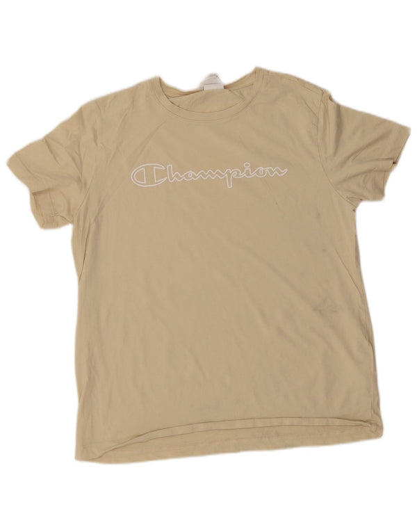 Champion Camiseta gráfica para mujer Top UK 20 2XL Algodón beige