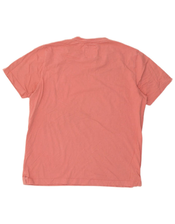 Crew Clothing Camiseta gráfica para hombre Top grande de algodón rosa