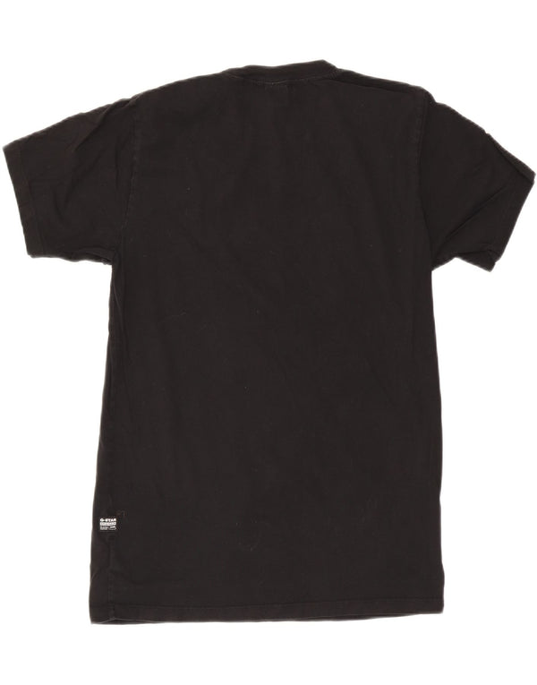 G-Star Hombre Camiseta Gráfica Top Mediano Algodón Negro