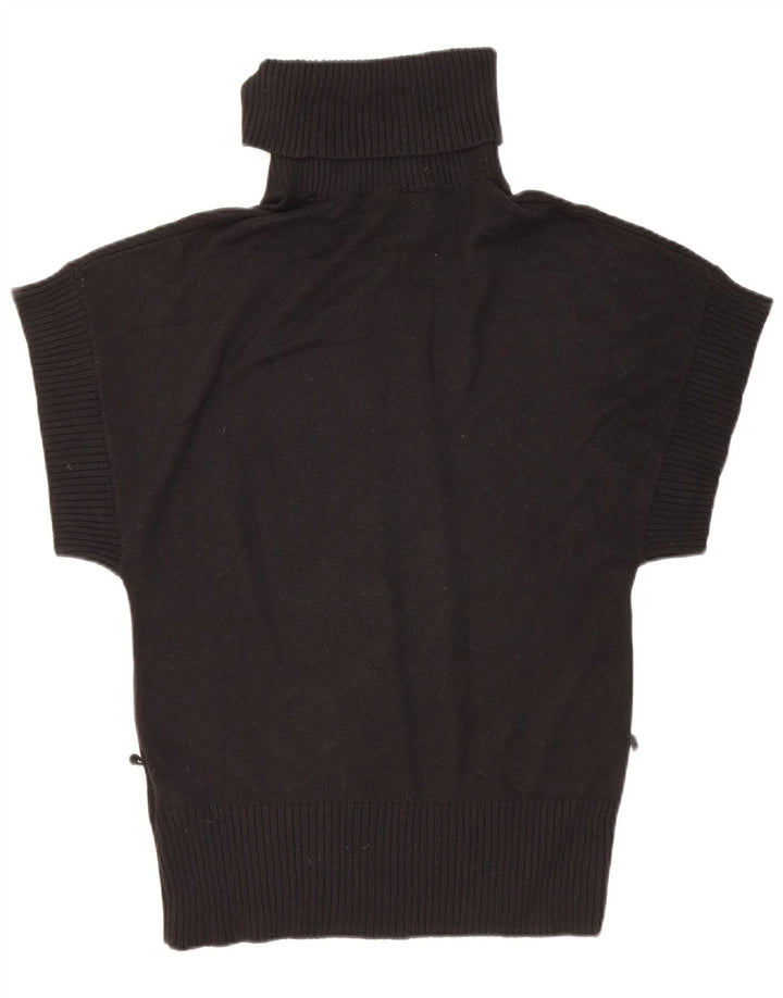 Oasis - Jersey de manga corta con cuello vuelto para mujer, talla M, color negro