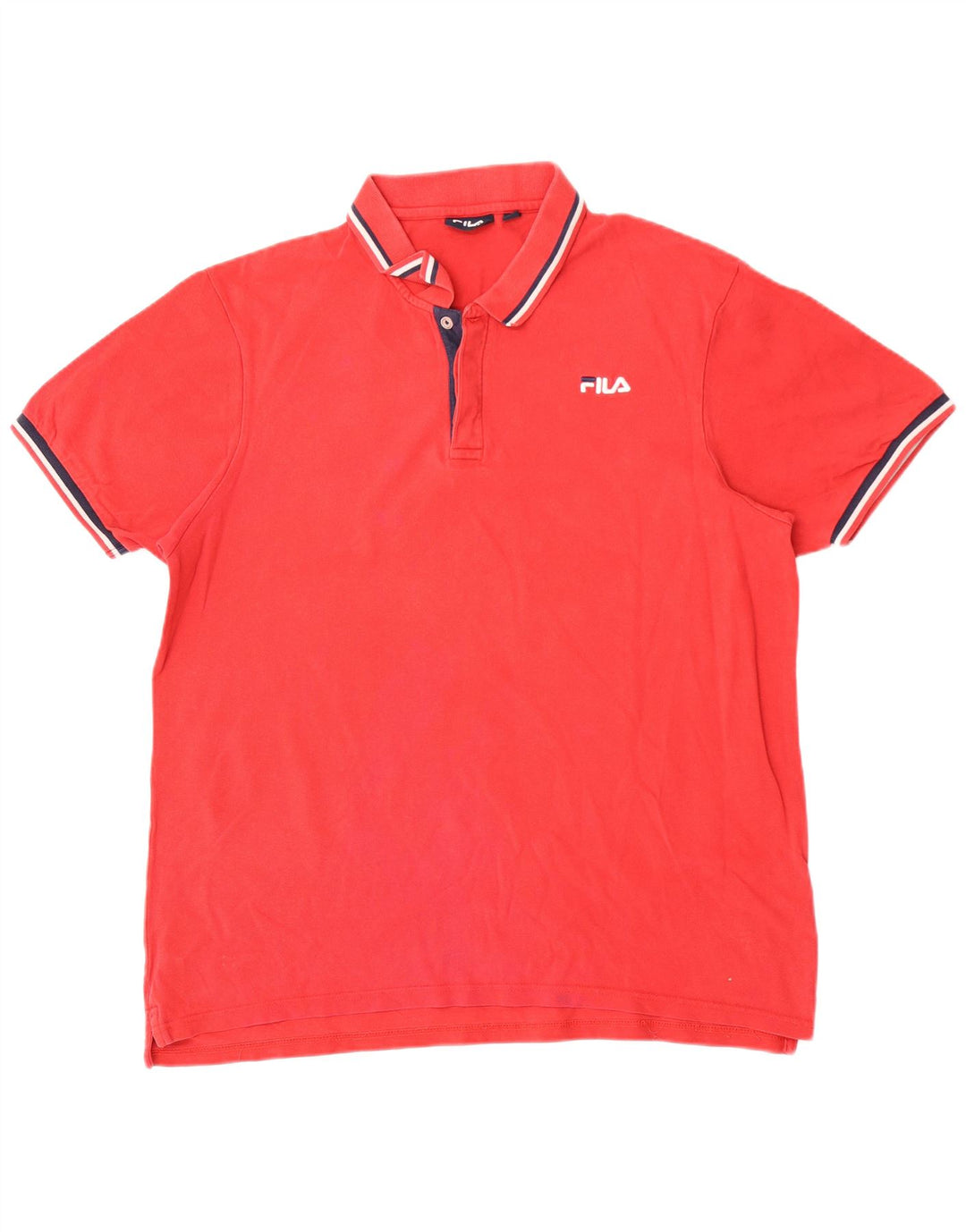 Polo Fila Hombre 2XL Algodón Rojo