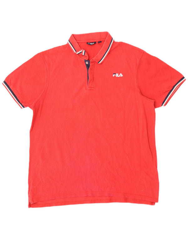 Polo Fila Hombre 2XL Algodón Rojo