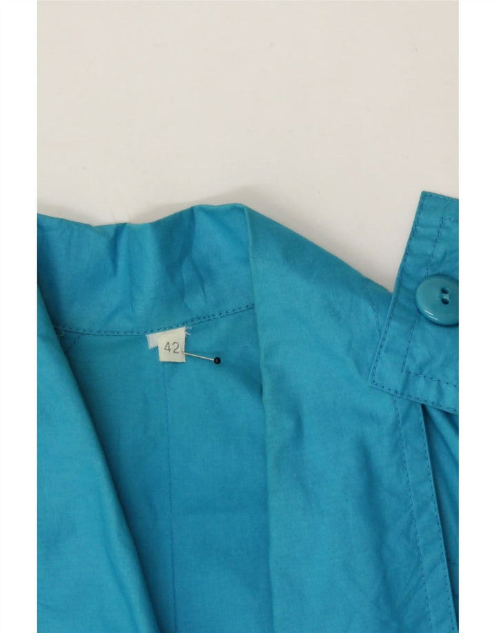 VINTAGE Womens Military Jacket IT 42 Medium Blue Cotton Vintage Vintage and Second-Hand Vintage from Messina Hembry 