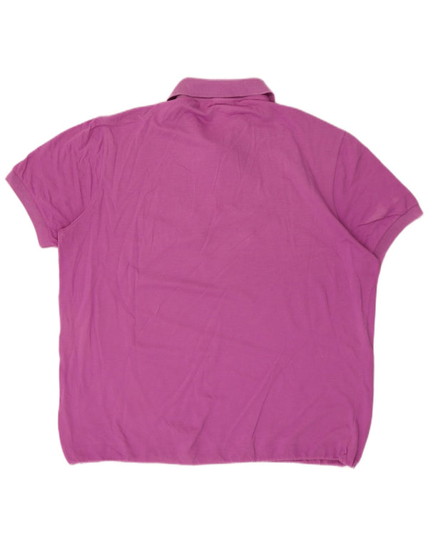 Polo Lacoste para hombre talla 7 2XL algodón rosa
