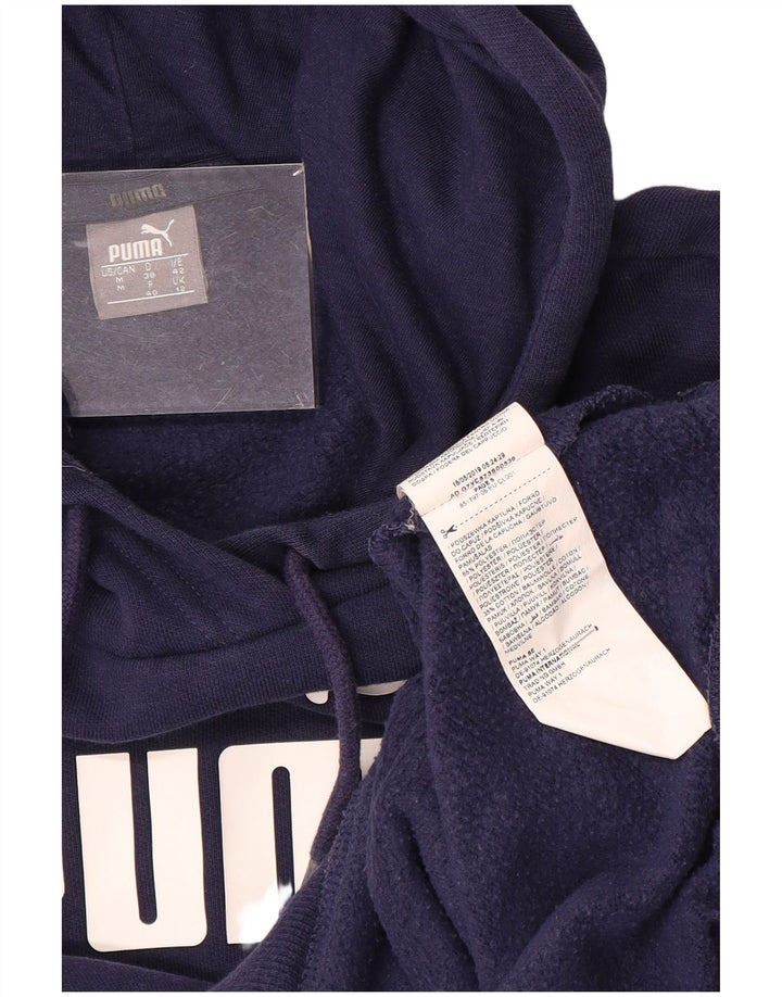 PUMA Sudadera con capucha gráfica para mujer Reino Unido 12 Mediano Azul marino Poliéster