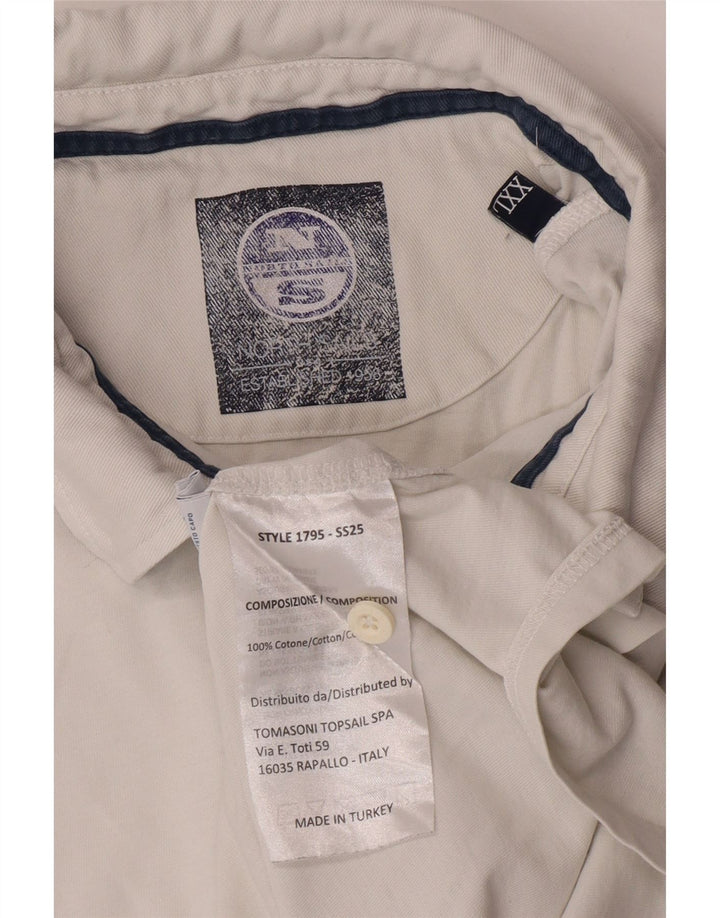 North Sails Polo gráfico para hombre 2XL Algodón blanco