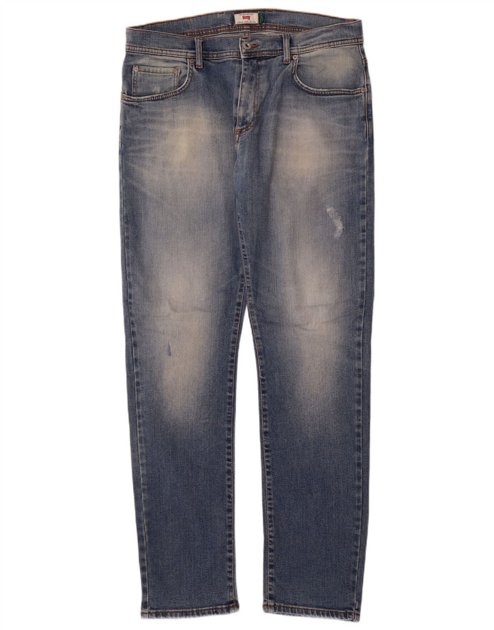 Carrera Jeans ajustados desgastados para hombre W34 L33 Algodón azul