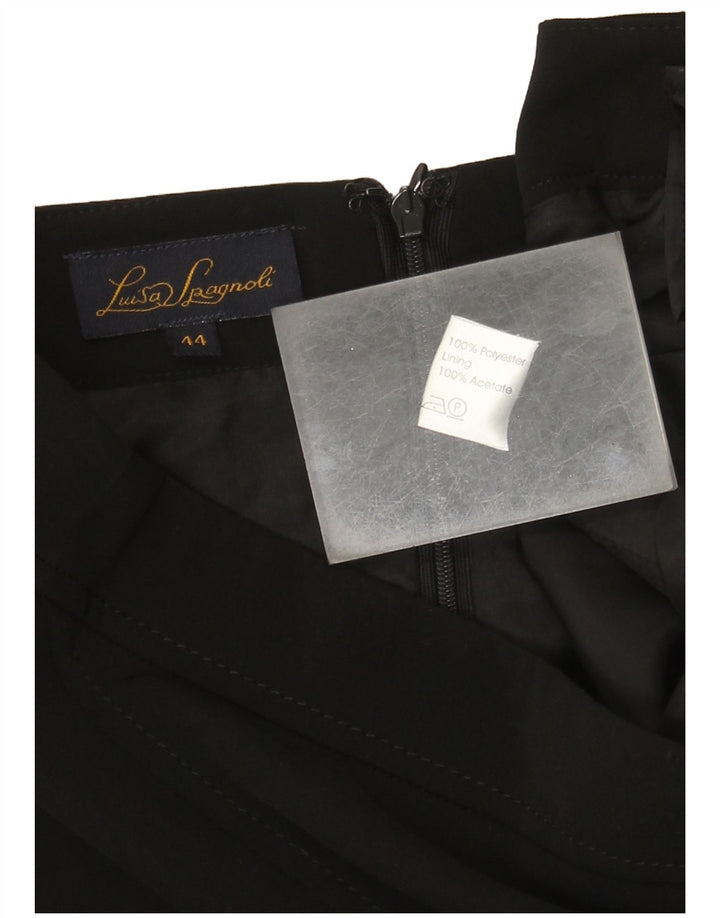 Luisa Spagnoli Falda trompeta para mujer IT 44 Medium W30 Poliéster negro