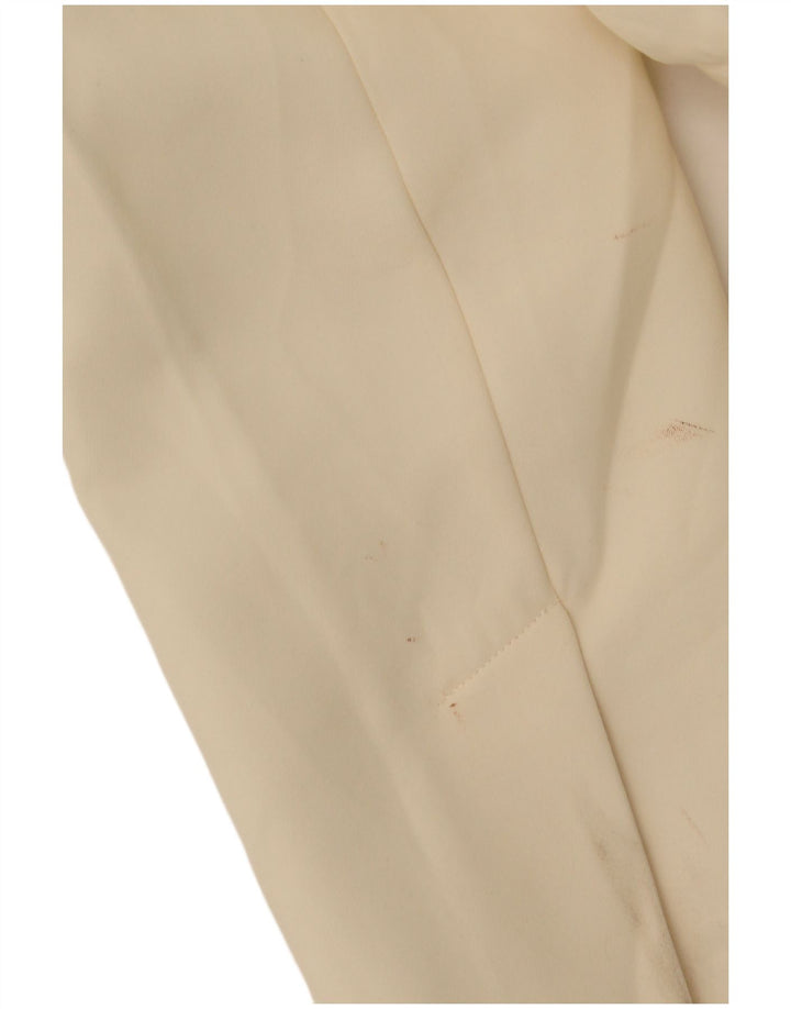 Zara Chaqueta Blazer Extragrande De 2 Botones para Mujer UK 44 Mediana Blanco Roto