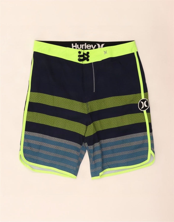 Hurley Bañador Hombre Azul Medio Rayas Poliéster