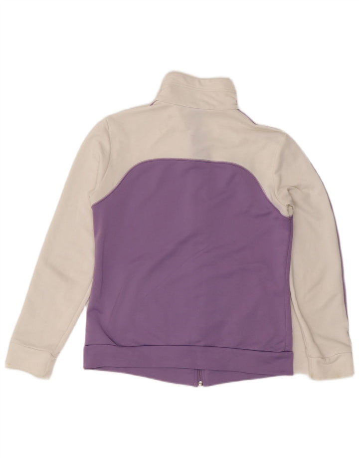 ADIDAS Chaqueta de chándal para mujer Reino Unido 12/14 Mediano Púrpura Colorblock