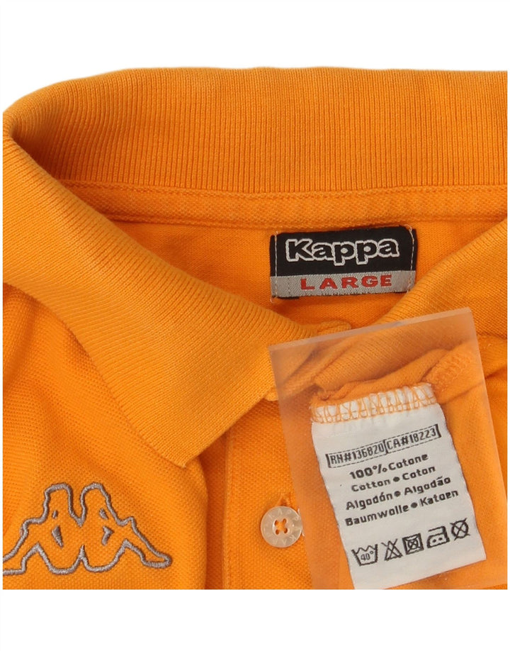 Polo Kappa Hombre Grande Naranja Algodón