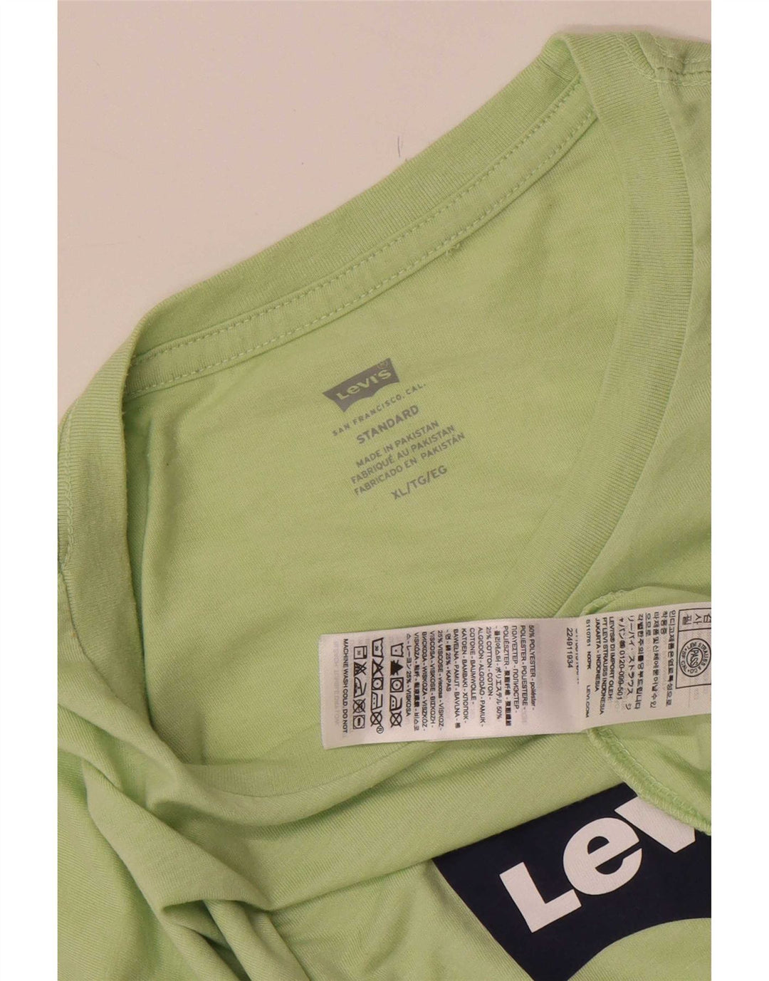 Levi's Camiseta con gráfico estándar para hombre XL Poliéster verde