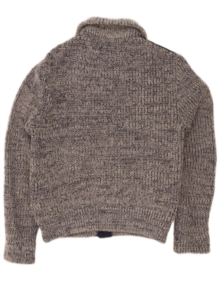 Mark Astor - Cárdigan para hombre, talla pequeña, poliacrílico moteado en azul marino