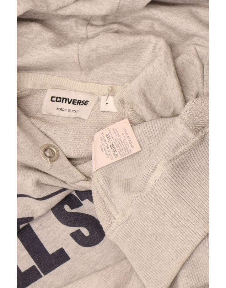Converse Hombre Graphic Sudadera con capucha Jumper Grande Gris Algodón