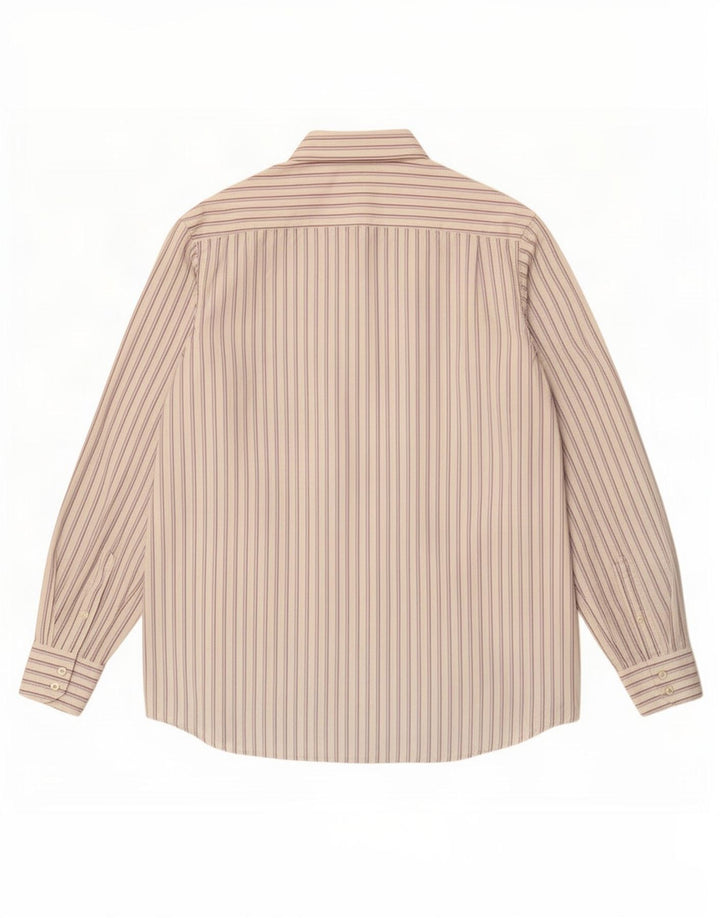 Camisa Lacoste Hombre Talla 40 Mediana Algodón Rayas Blancas