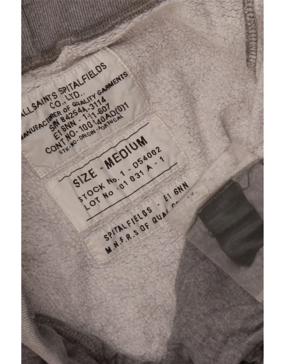 ALL SAINTS Pantalones de chándal para hombre Joggers Gris medio Algodón