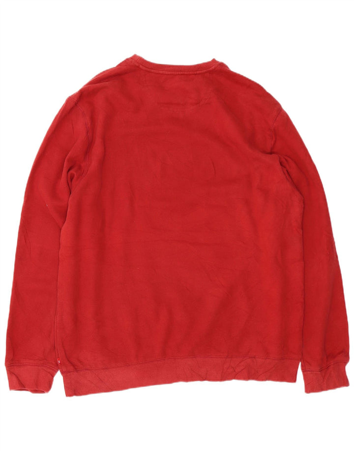 Izod Hombre Sudadera Jumper Large Rojo Algodón
