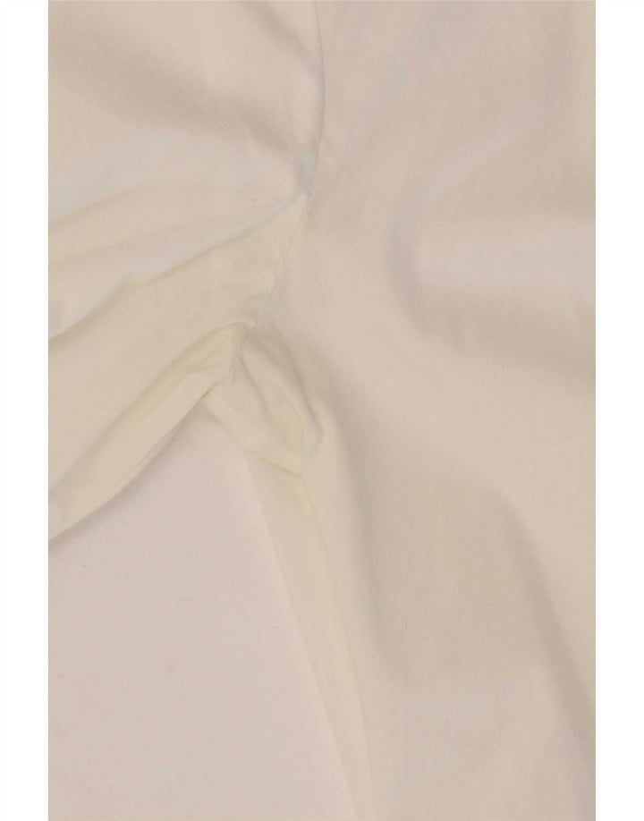 Max&Co. Blusa camisera con volantes en la parte delantera para mujer UK 44 Algodón blanco mediano